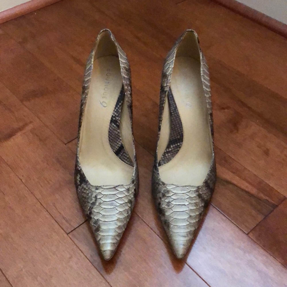 Nine West Boutique 9 Snake Skin Heels